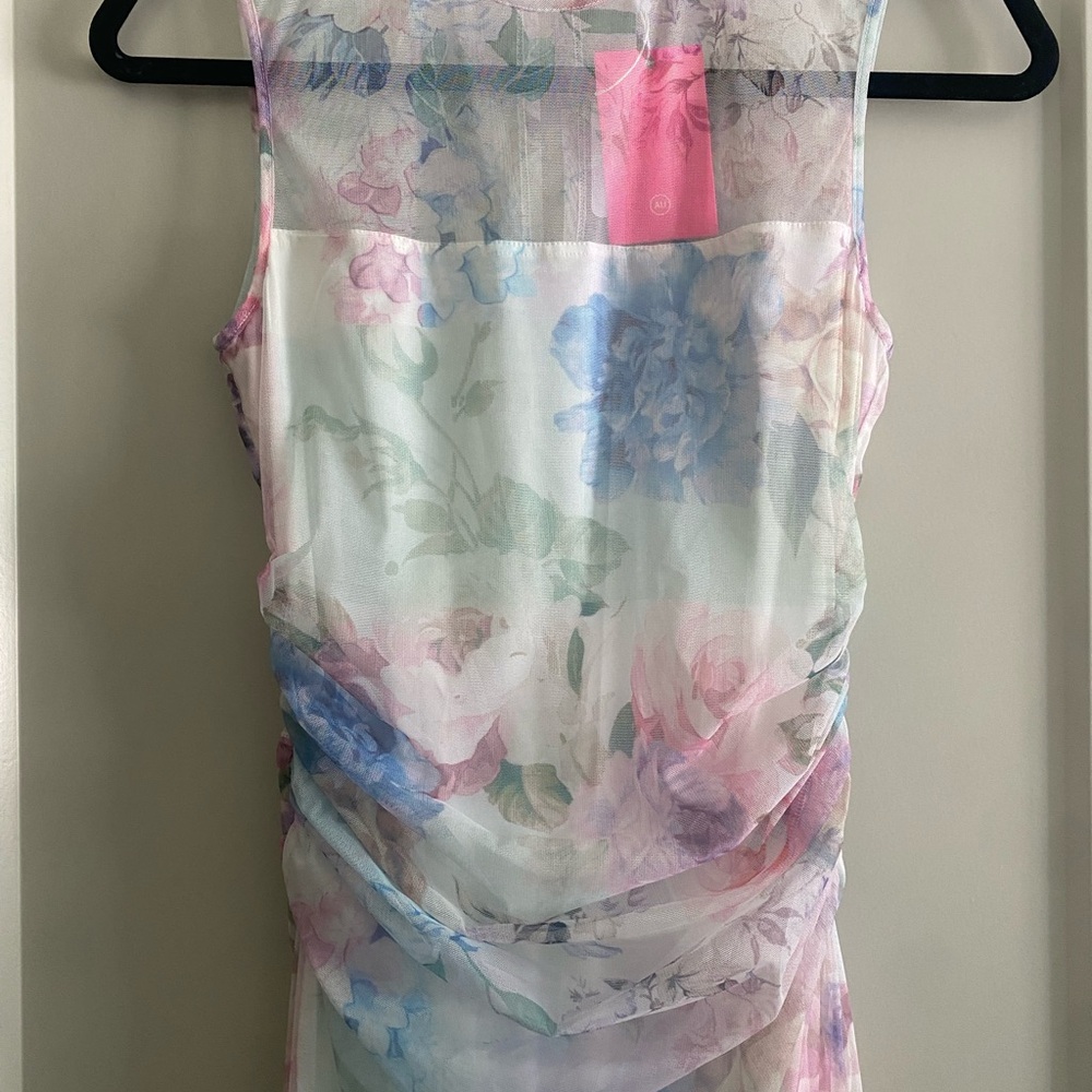 Size small NWT Amanda Uprichard midi floral dress - Picture 3 of 8